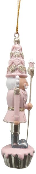 Ružová závesná dekorácia socha Luskáčik s muffinkami - 3*3*11 cm - Clayre & Eef