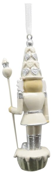 Béžová závesná dekorácia socha Luskáčik s muffinkami I - 3*3*11 cm - Clayre & Eef