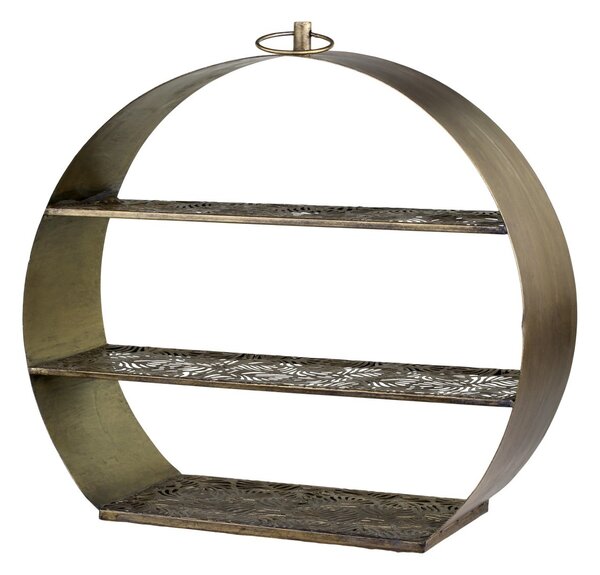 Bronzová antik guľatá polička Arles - Ø 46*13cm - Chic Antique