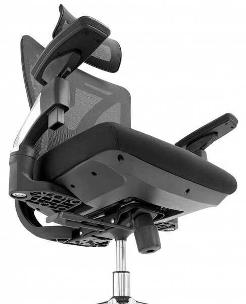 Kancelárska ergonomická stolička Neoseat STEVEN — čierna, nosnosť 150 kg