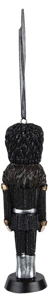 Čierna antik vianočná závesná dekorácia soška Luskáčik - 4*3*13 cm - Clayre & Eef