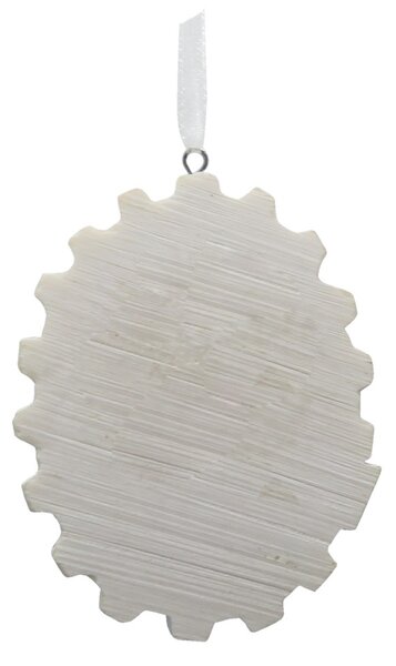 Biela vianočná závesná ozdoba Luskáčik - 6*1*8 cm - Clayre & Eef