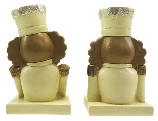 Háčik na vianočnú pančuchu Luskáčik v zlatom - 7*6*12 cm - Clayre & Eef