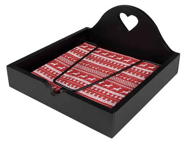 Červené papierové obrúsky Nordic Christmas - 33*33 cm (20ks) - Clayre & Eef