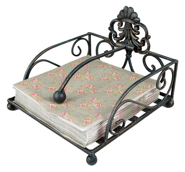 Zelené papierové obrúsky s kvietkami Cheerful Birdie - 33*33 cm (20ks) - Clayre & Eef
