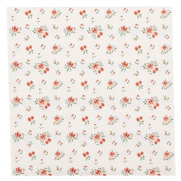 Papierové obrúsky Little Rose Collection - 33 * 33 cm (20ks) - Clayre & Eef