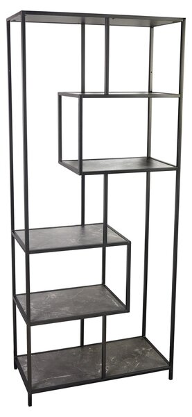 Dizajnový regál Maille 185 x 77 cm mramor antracit
