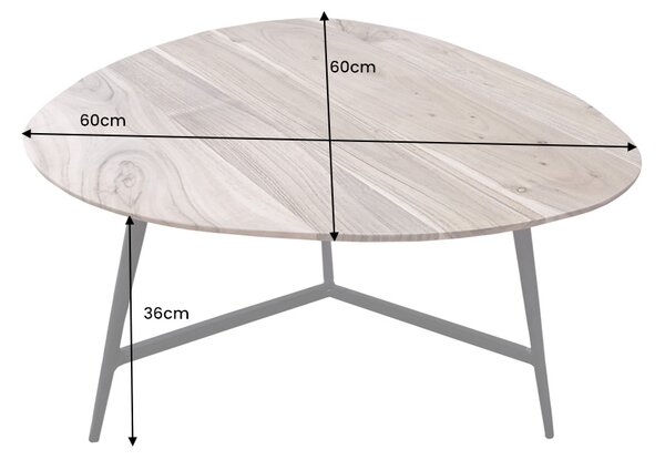 Dizajnový konferenčný stolík Machiko 60 cm akácia