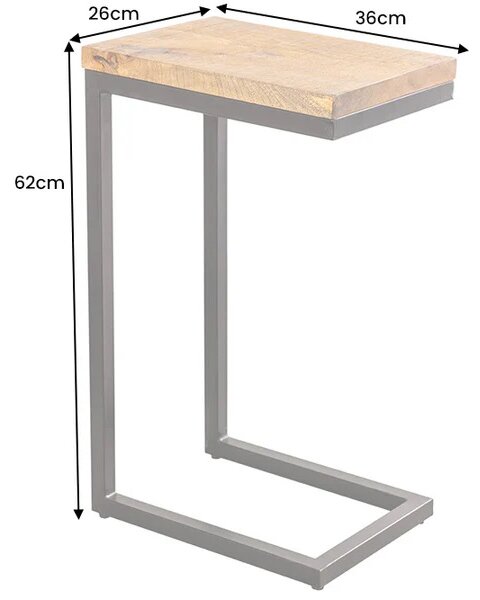 Dizajnový odkladací stolík Baronicio 62 cm mango