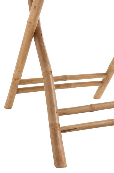 Prírodný bambusový kulatý skládací odkladací stolík Bamboo Pliable - Ø 90*76cm - J-Line by Jolipa