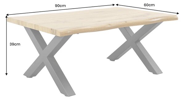 Dizajnový konferenčný stolík Onofrio 90 cm vzor divoký dub