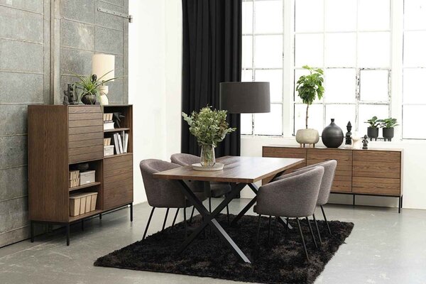 Dizajnová jedálenská stolička Paulina tmavosivá