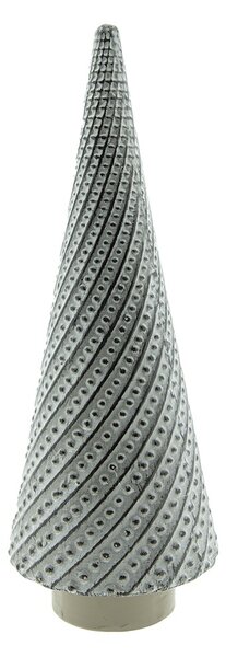 Šedý porcelánový dekoračný vianočný stromček S - Ø 8*22 cm - Clayre & Eef