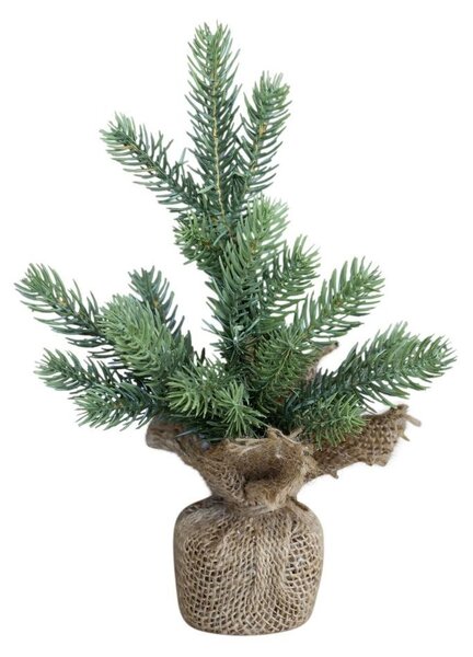 Zelený vianočný stromček v jute Fleur Fir Tree - 27cm - Chic Antique