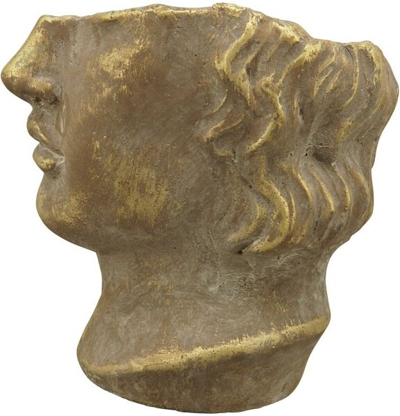 Bronzovo - hnědý antik květináč dívka Bronie - 15*15*18 cm - Exner