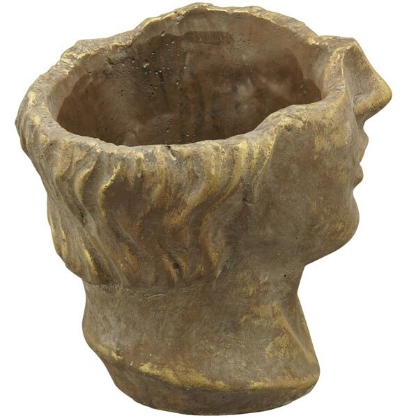 Bronzovo - hnědý antik květináč dívka Bronie - 15*15*18 cm - Exner