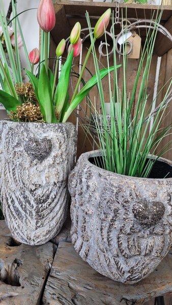 Bronzovo - hnedý antik obal na kvetináč / váza Topf - 18 * 18 * 26 cm - Exner