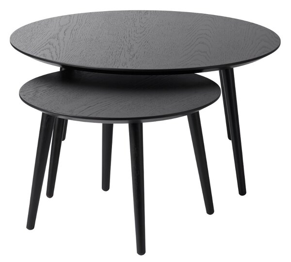 Sada konferenčných stolíkov Paricia 88 cm čierny dub