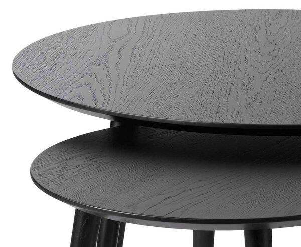 Sada konferenčných stolíkov Paricia 88 cm čierny dub