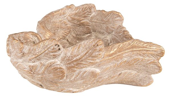 Zlatý antik kvetináč anjelské krídla Angel wings - 23*25*10 cm - Clayre & Eef