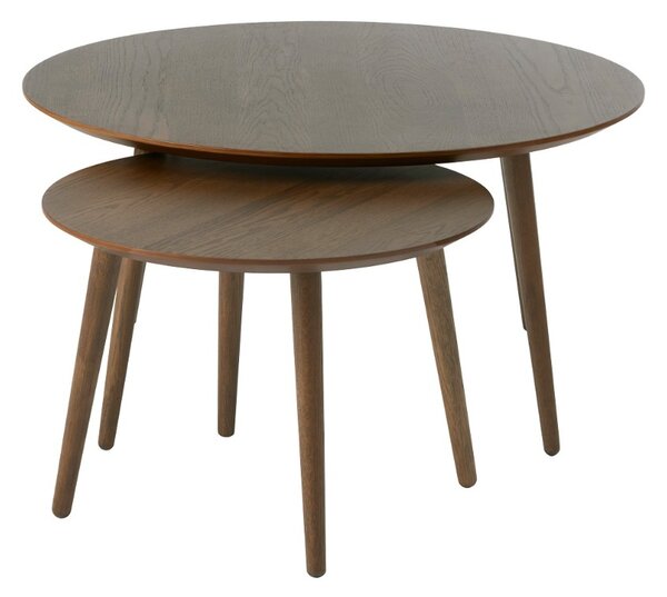 Sada konferenčných stolíkov Paricia 88 cm dymový dub