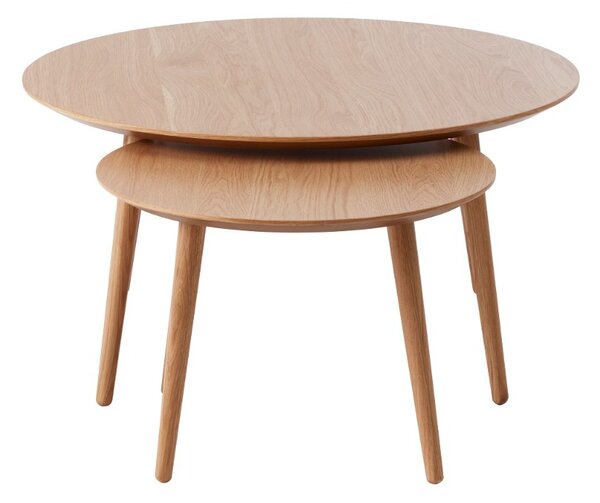 Sada konferenčných stolíkov Paricia 88 cm prírodný dub