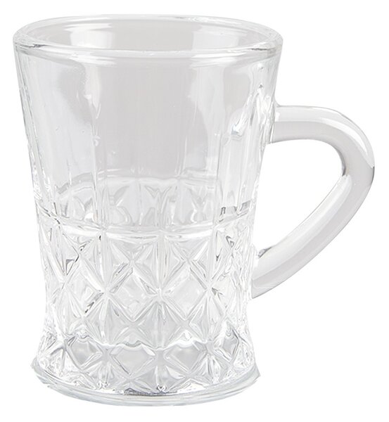 Transparentný sklenený hrnček na nápoj - 6*8*8 cm / 95 ml - Clayre & Eef