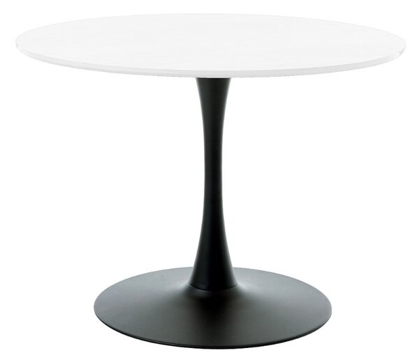 Dizajnový jedálenský stôl Valenzuela 100 cm biely
