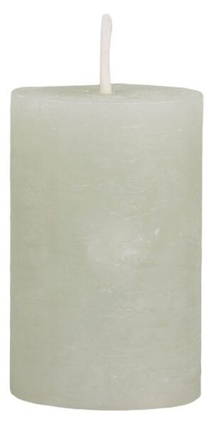 Zelená široká sviečka Rustic pillar verte - Ø 5*8cm - Chic Antique