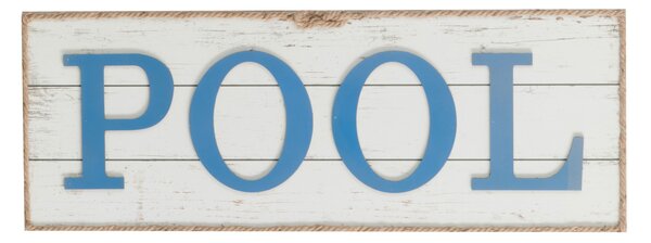Nástenná drevená ceduľa Pool - 72*3*28 cm - J-Line by Jolipa