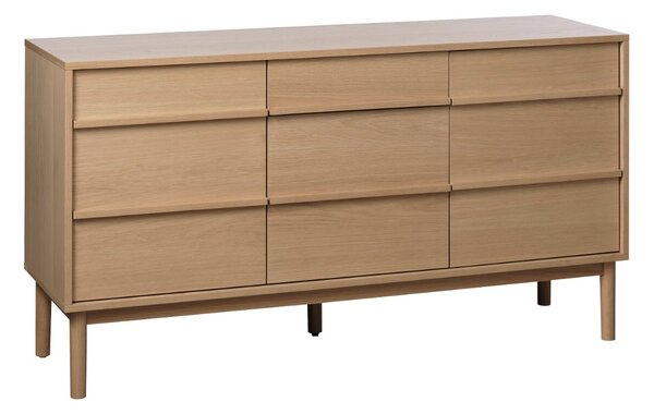 Dizajnová komoda Zayleigh 140 cm vzor dub