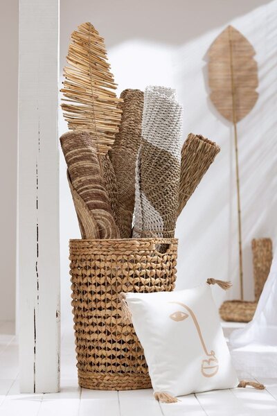 Prírodný obdĺžnikový koberec z morskej trávy Pad Straw - 50*100cm - J-Line by Jolipa