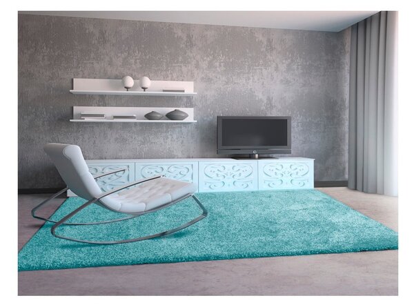 Bledomodrý koberec Universal Aqua, 57 × 110 cm