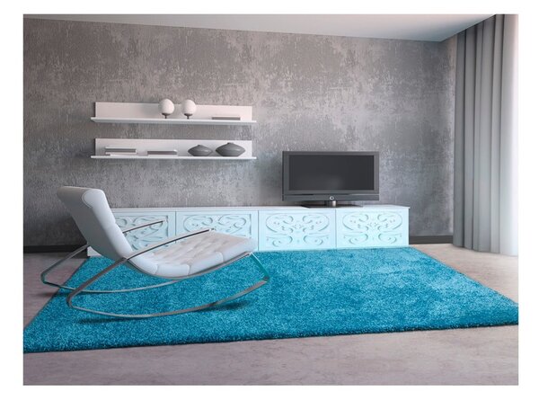 Modrý koberec Universal Aqua Liso, 57 × 110 cm