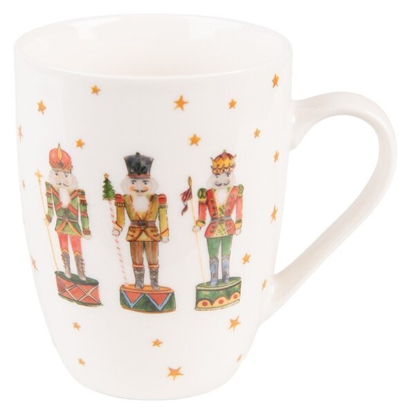 Porcelánový vianočný hrnček s Luskáčikmi Happy Little Christmas - 12*8*10 cm / 300 ml - Clayre & Eef