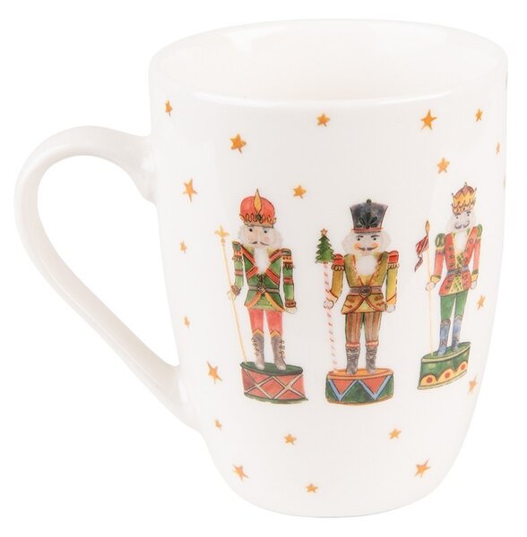 Porcelánový vianočný hrnček s Luskáčikmi Happy Little Christmas - 12*8*10 cm / 300 ml - Clayre & Eef