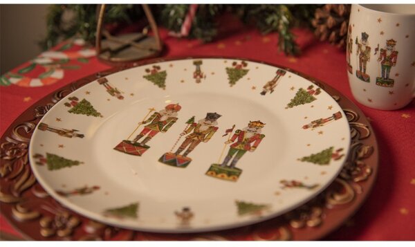 Porcelánový vianočný hrnček s Luskáčikmi Happy Little Christmas - 12*8*10 cm / 300 ml - Clayre & Eef