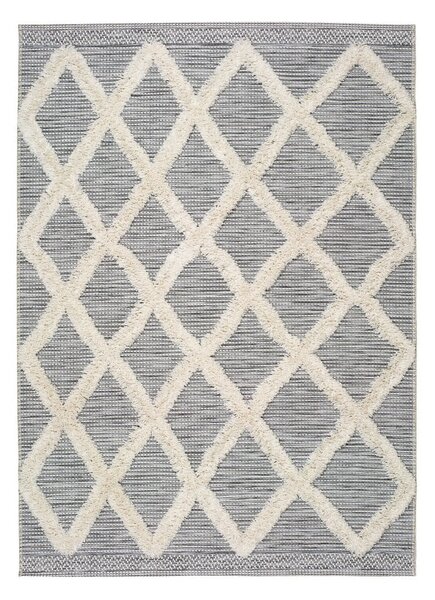 Bielo-sivý koberec Universal Cheroke Geo, 55 x 110 cm