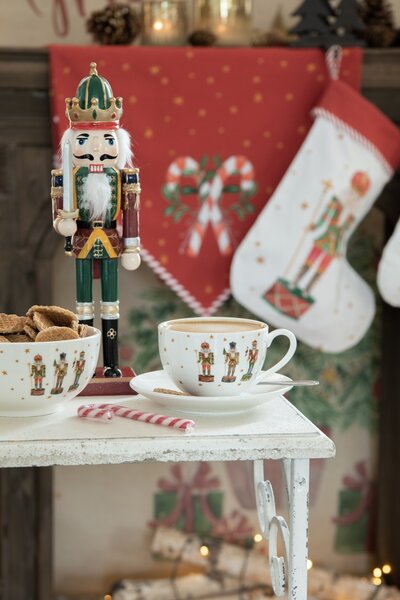 Porcelánová miska s Luskáčikmi Happy Little Christmas - Ø 14*7 cm / 500 ml - Clayre & Eef