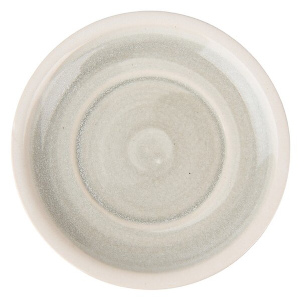 Šedý keramický Šálka ​​s tanierikom - 11*8*6 cm / Ø 14*1 cm / 200 ml - Clayre & Eef