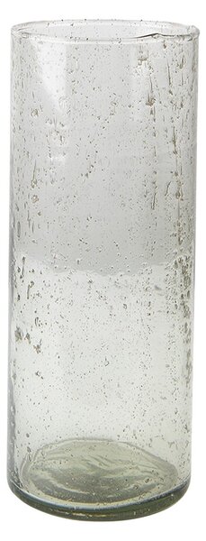 Sklenená transparentná fúkaná váza Sandy - Ø 10*25 cm - Clayre & Eef