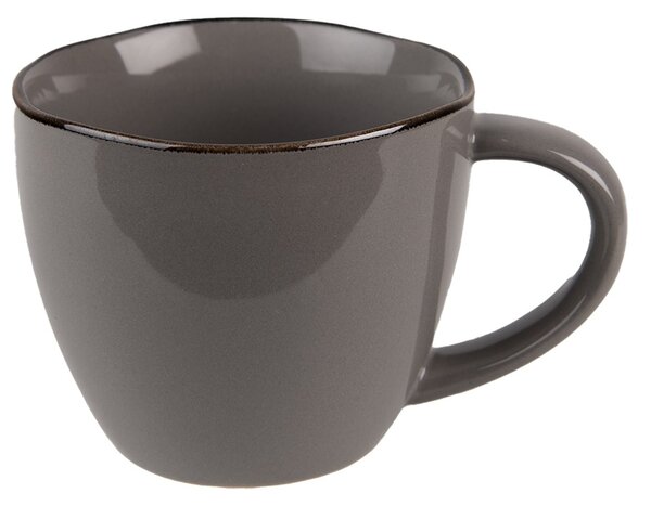 Sivý keramický hrnček Bilo - 13*9*8 cm / 300 ml - Clayre & Eef