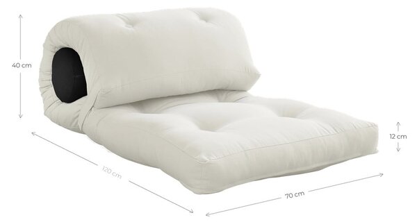 Variabilný skladací matrac Karup Design Wrap Linen/Dark Grey, 70 x 200 cm