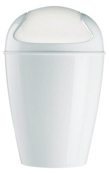 Koziol Stolný kôš s poklopom Dell XXS biela, 12,7 x 12,7 x 18,7 cm
