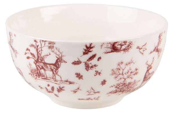 Porcelánová miska na polievku Pretty Forest - Ø 14*7 cm / 500 ml - Clayre & Eef