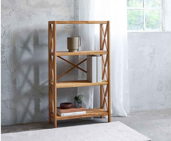 Dizajnový regál Walworth 124 cm prírodný dub
