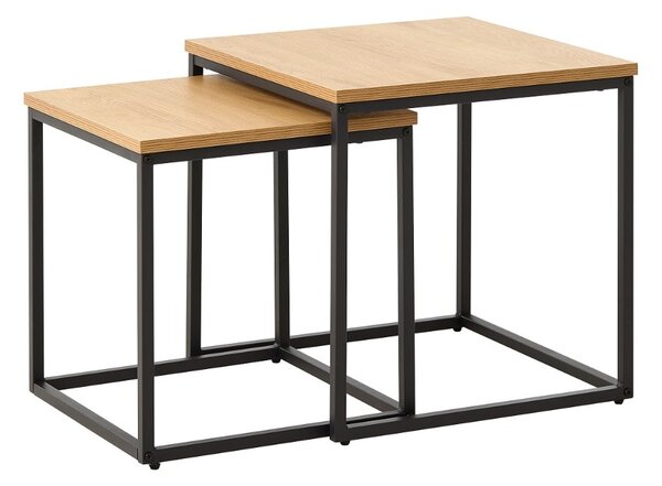Sada odkladacích stolíkov Valenzuela 50 cm vzor dub