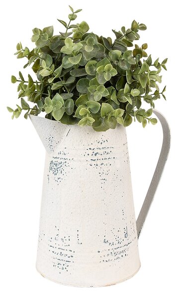Béžový antik dekoračný plechový retro džbán Fun Antique - 22*14*21 cm - Clayre & Eef