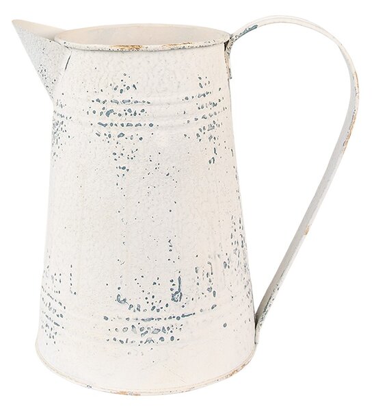 Béžový antik dekoračný plechový retro džbán Fun Antique - 22*14*21 cm - Clayre & Eef