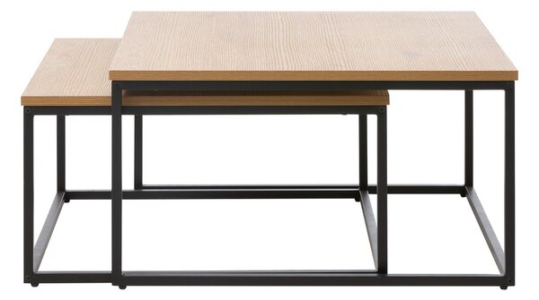 Sada odkladacích stolíkov Valenzuela 75 cm vzor dub
